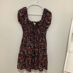American Eagle Multicolor Floral Dress, 100% Cotton, Size- Small with Pockets